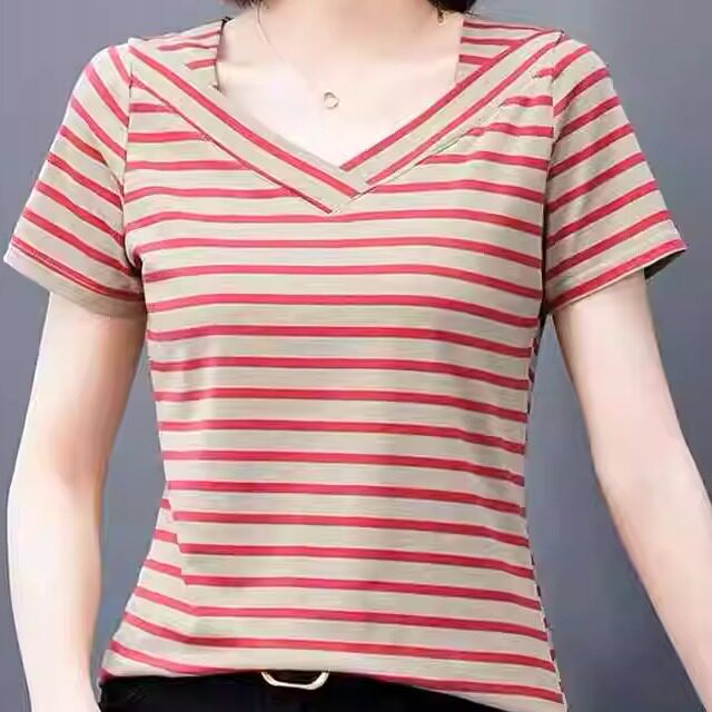 宽松棉女宽松短裤条纹