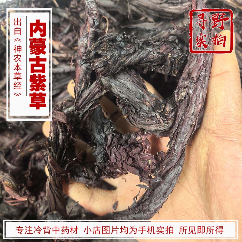 寻野实拍 中药材 软紫草 大条 内蒙古 鸦衔草 紫草根