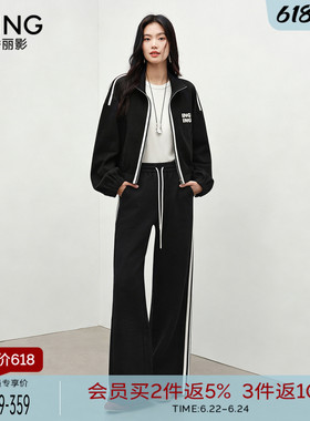 衣香丽影黑色休闲短外套女2026年春装新款立领拉链上衣150121712
