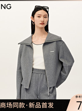 【商场同款】Y.SING衣香丽影2025秋冬灰色短外套150911708
