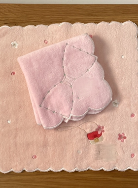 H32可爱刺绣 超美仙女方巾28 纯棉外贸原单纯棉 柔软 日单