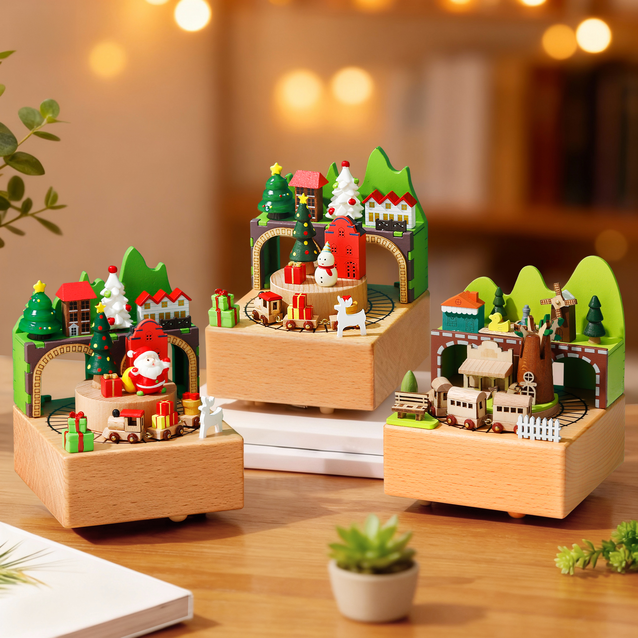 音乐盒八音盒小火车生日圣诞礼物