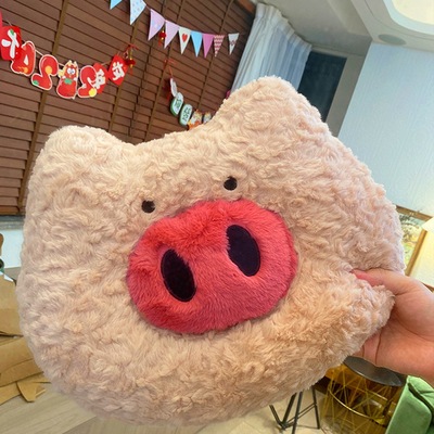 网红可爱猪猪抱枕靠背垫