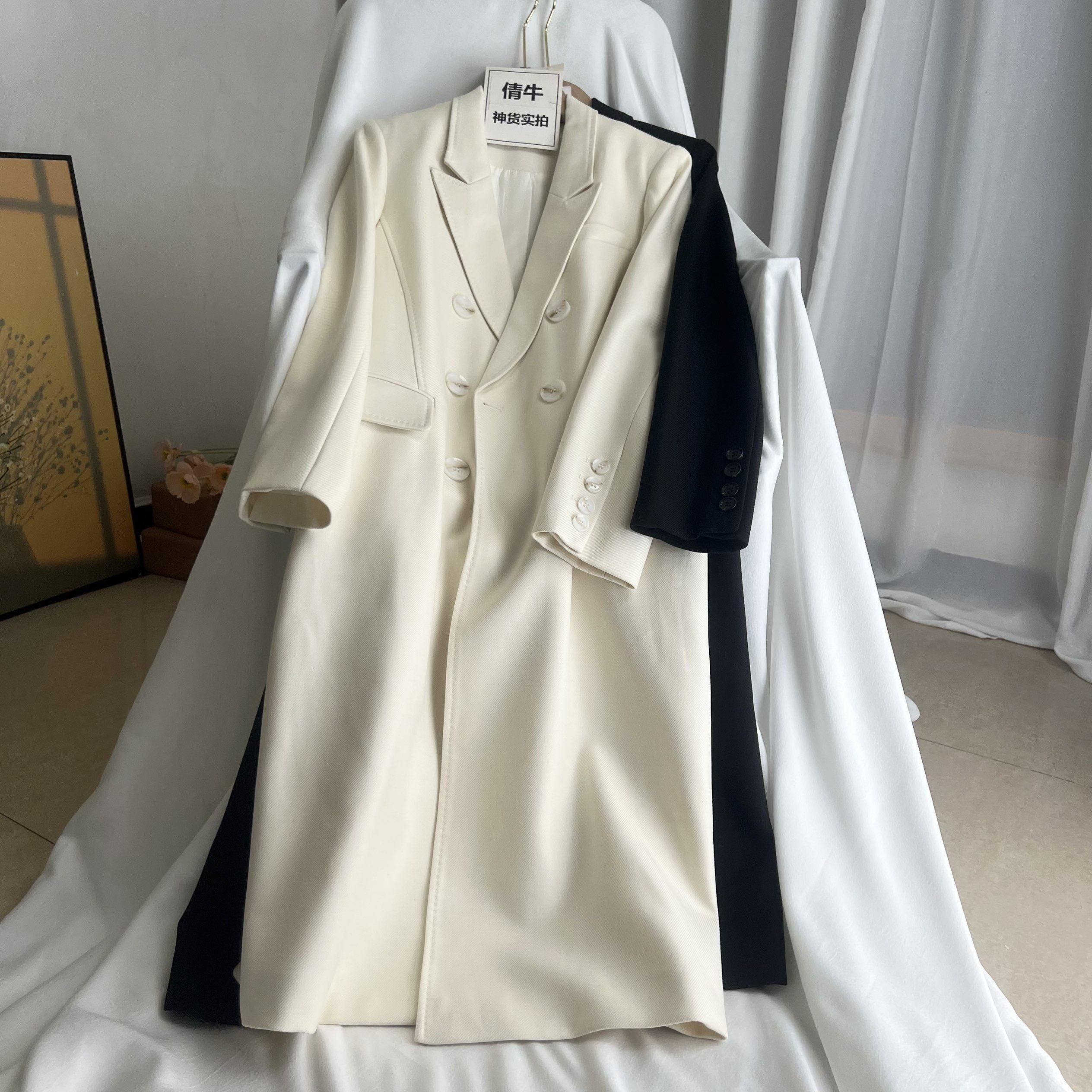 倩牛大牌女装】 59羊毛2025秋冬高级感加厚长款西装风衣大衣外