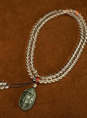 天然水晶玛瑙锁骨链吊坠