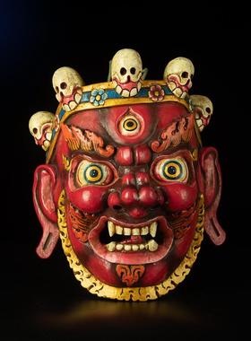 手工彩绘尼泊尔护法金刚民宿挂饰