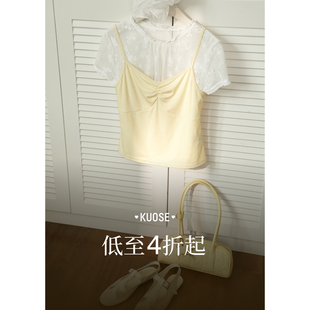 【7.10更新】阔色t恤短袖上衣女26夏季新连衣裙内搭吊带背心
