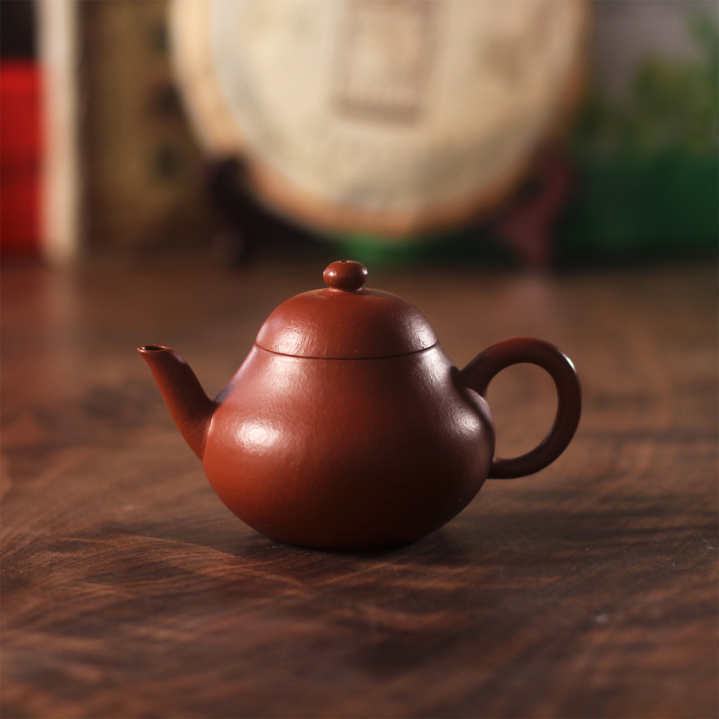 驯砂记 0添加生砂原矿小煤朱泥紫砂壶 梨形壶 内推孔150cc泡茶壶