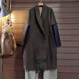 衣衫伴水YSBS新款冬季宽松女棉过膝长外套风衣外贸韩单毛呢大衣