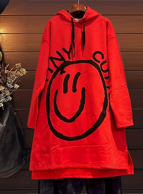 秋春冬连帽连衣裙卫衣TINY CUTTLE加绒长袖外贸韩女学院风ins风格