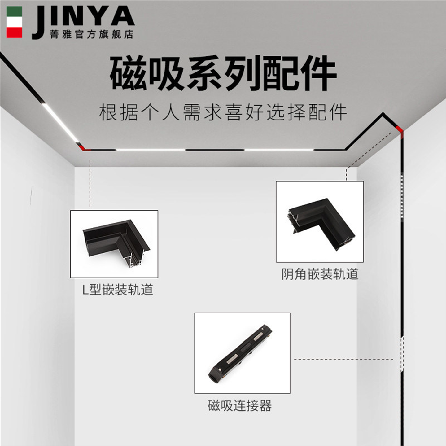 智能磁吸轨道灯遥控、涂鸦网关、线性灯智能控制器调光调色配件图片