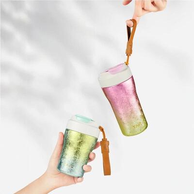 TAIC纯钛咖啡杯吸管可拎水杯