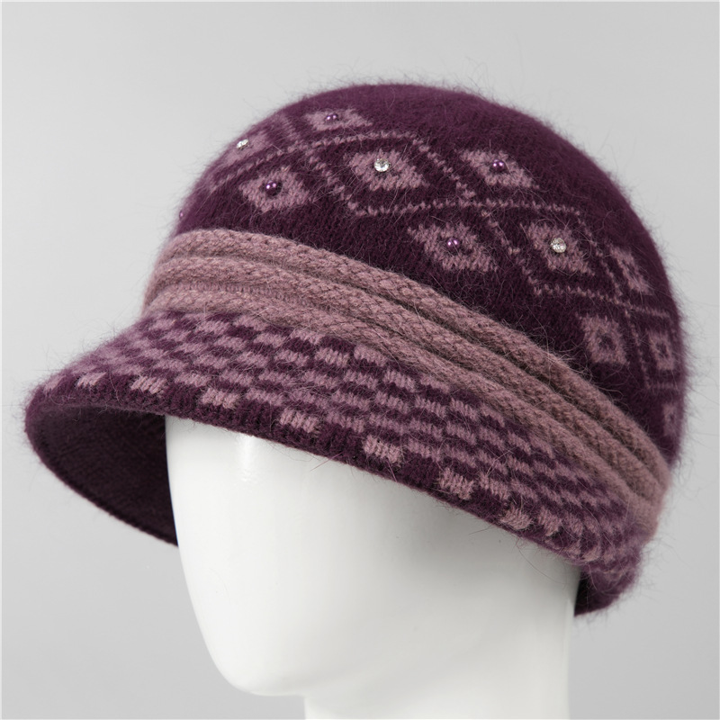 中老年人妈妈帽子女秋冬季保暖