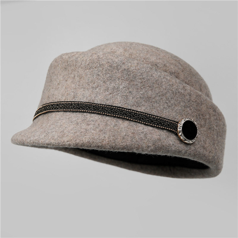 秋冬季妈妈帽子女士英伦骑士帽