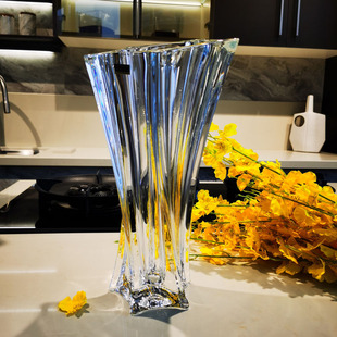 进口波西米亚水晶玻璃花瓶水晶花瓶欧式 捷克原装 装 饰花瓶