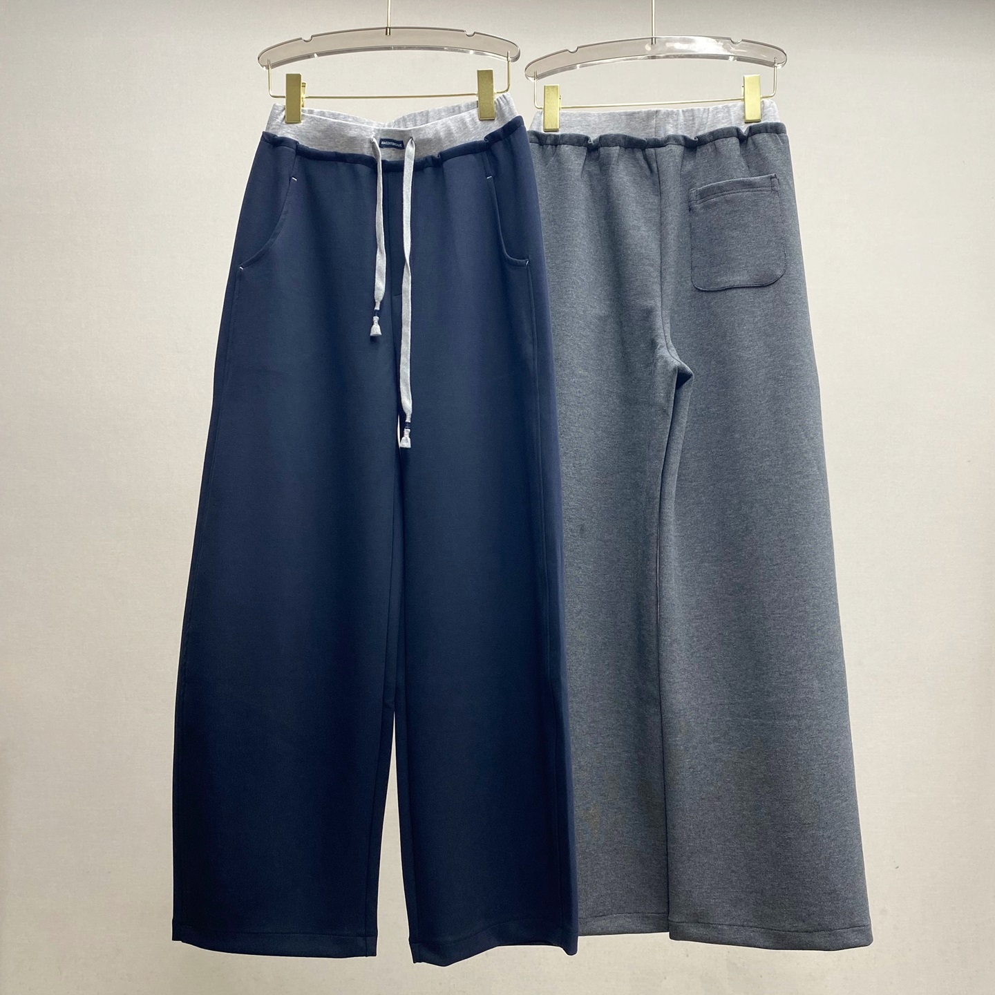 欧货拼色抽绳运动香蕉卫裤女2025秋季新款显瘦百搭弯刀裤休闲长裤