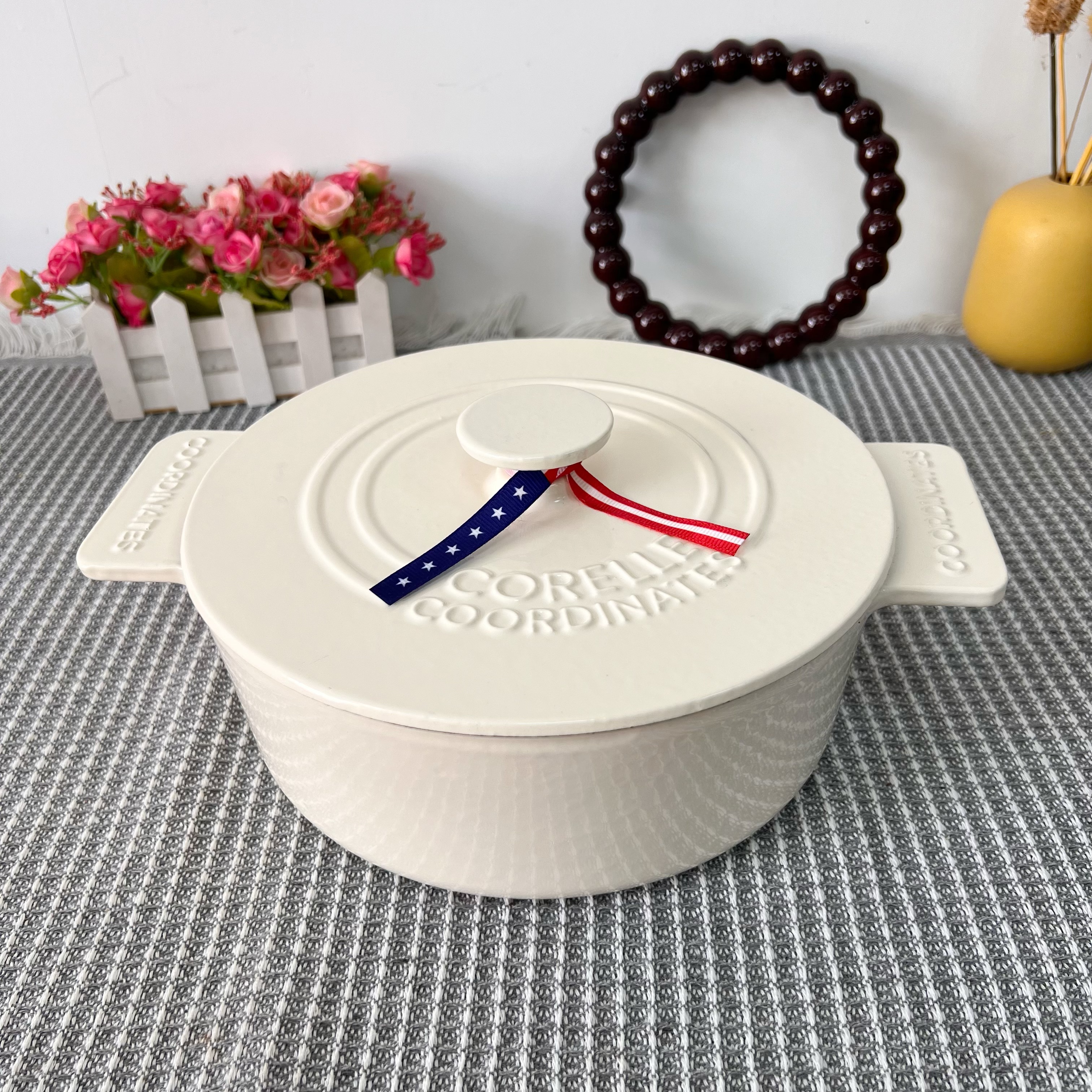 20cm心形爱心锅翅膀锅迷你小锅铸铁珐琅炖锅炖煲