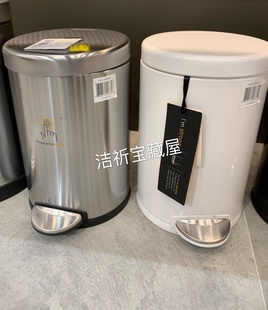 原装新款simplehuman不锈钢迷你垃圾桶家用 卫生间脚踏式果皮箱