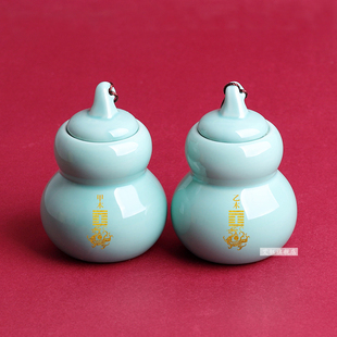甲木乙木摆件五行属木的饰品补木缺木青龙风雷益卦陶瓷葫芦摆件