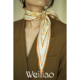 Weiliao 百合竹真丝菱形丝巾橘色百搭法式 送女生礼物三角巾