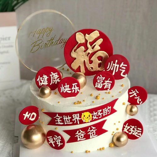 立体蛋糕插件爸妈生日健康祝福