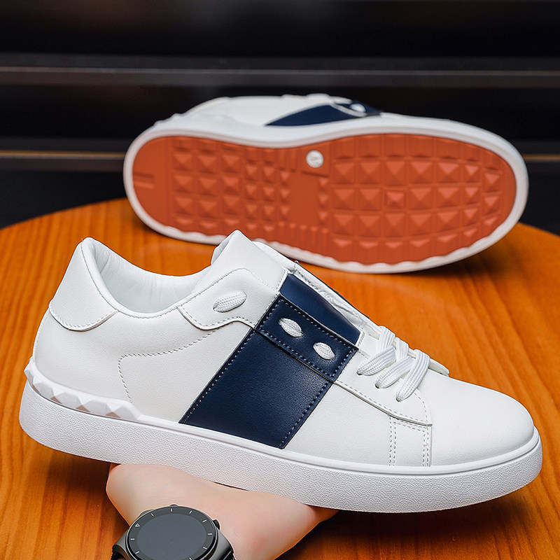 欧洲站2026春季新款男士铆钉红底板鞋潮流百搭精神小伙发型师潮鞋,流行男鞋,休闲板鞋,淘宝优惠券,粉丝福利购,淘宝优惠卷