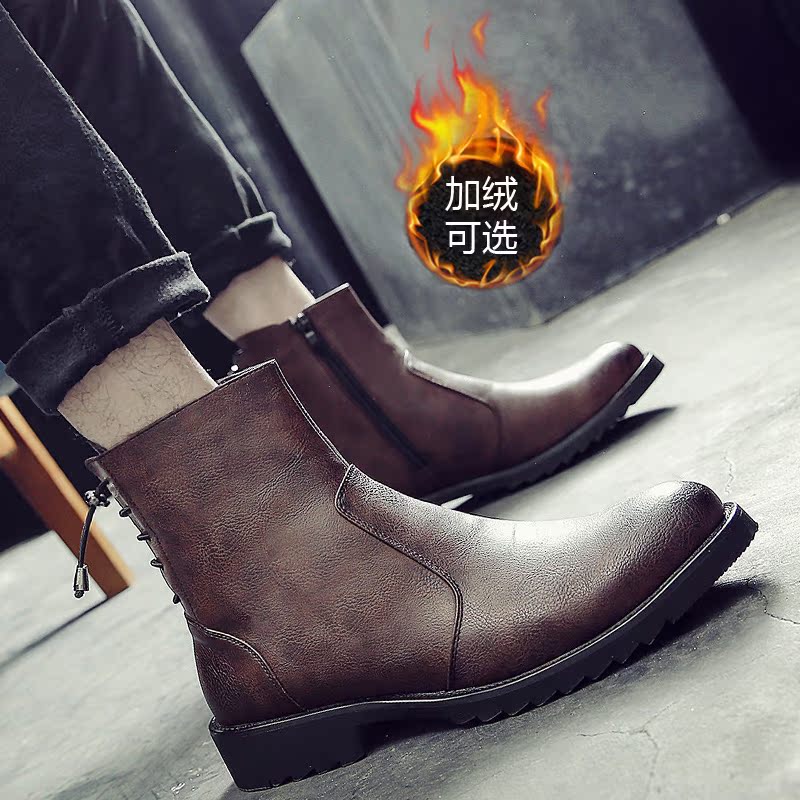 无鞋带高筒中邦懒人棕色流苏尖头长靴男装英伦复古潮西装马丁皮鞋在类目 流行男鞋, 靴子中 - 来自Buy2taobao.com提供专业的淘宝代购服务