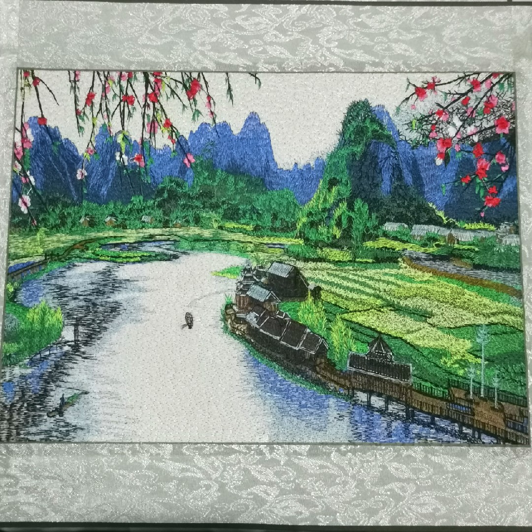 苏州刺绣画电脑刺绣装饰画客厅餐厅书房走廊家居美化挂画 家居饰品 工艺画 原图主图