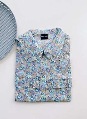 Warm Buds花边领上衣Michelle花liberty衬衫