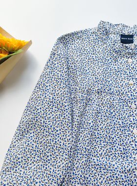 Warm Buds 纯棉花边领长袖衬衫Liberty2024新款衬衫