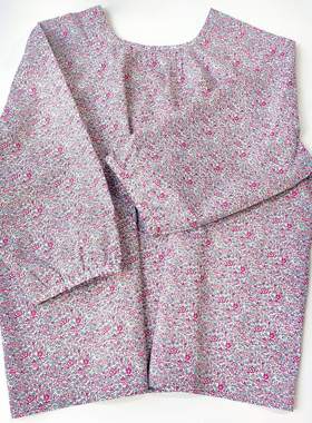 Warm Buds 纯棉圆领八分袖衬衫Liberty2024新款衬衫