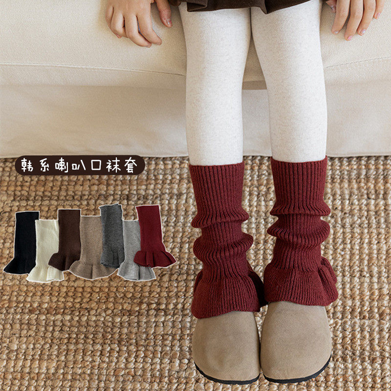 女童袜套花边秋冬儿童红色堆堆袜加厚韩版喇叭口配打底裤小腿套潮,童装/婴儿装/亲子装,儿童袜子(0-16岁),淘宝优惠券,粉丝福利购,淘宝优惠卷