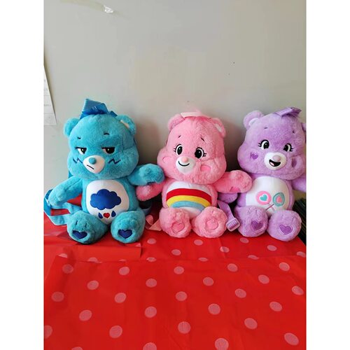 新品毛绒包包彩虹熊carebears公仔爱心小熊毛绒玩偶ins包包 跨境