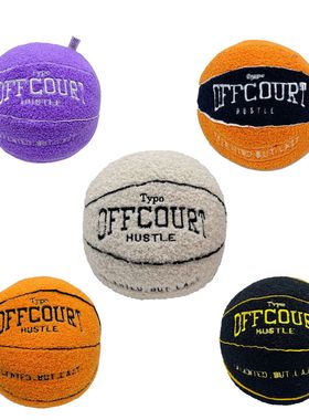 跨境offcourt basketball pillow 篮球抱枕毛绒玩具公仔玩偶礼物