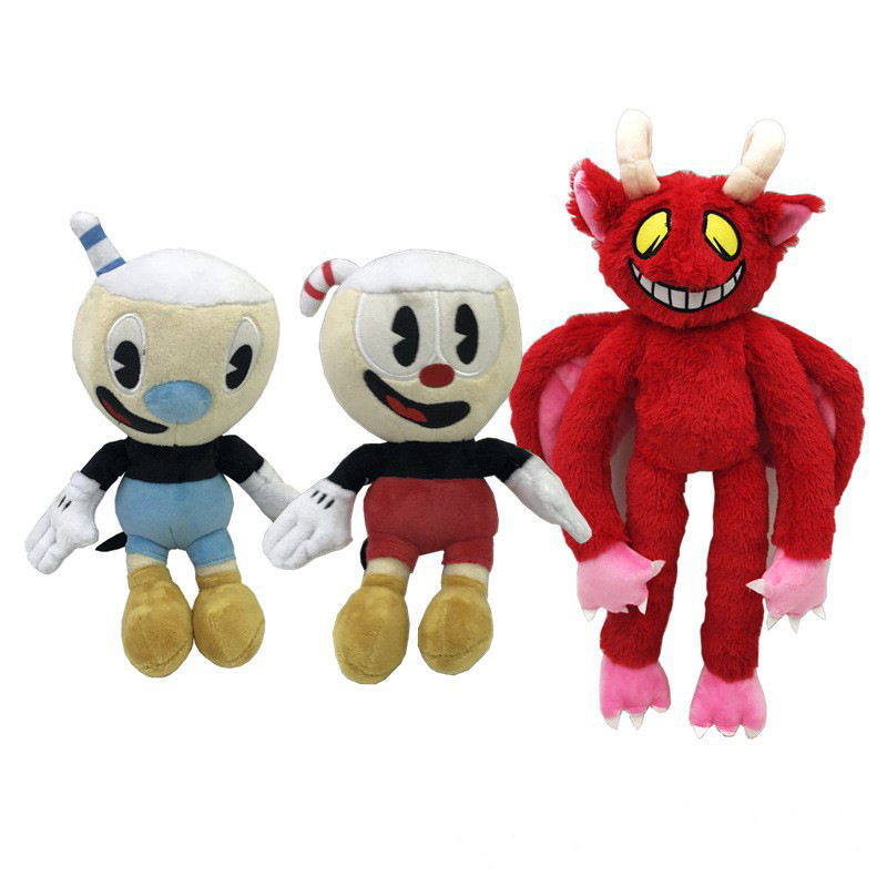 新款大冒险Cuphead游戏周边茶杯头毛绒玩具玩偶公仔