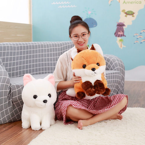 雪狐少女心儿童小狗毛绒玩具礼物