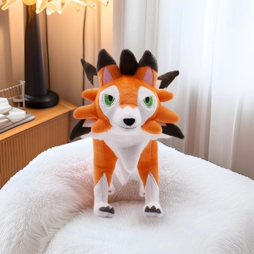 精灵可梦黄岩狼黄昏形态鬃岩狼人毛绒玩具公仔玩偶动漫游戏周边