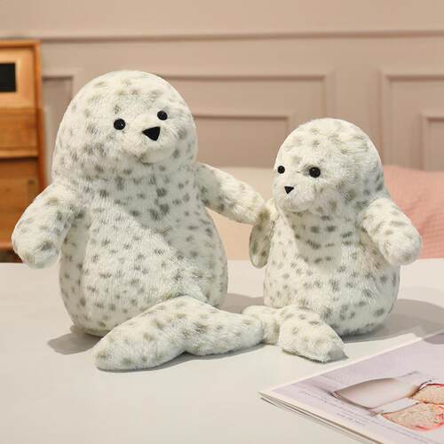 跨境新款真海豹公仔毛绒玩具可爱海狮鲨鱼海洋馆极地世界礼品批