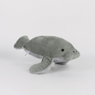创意可爱Manatee Plush卡通仿真灰色海牛毛绒玩具公仔玩偶礼物