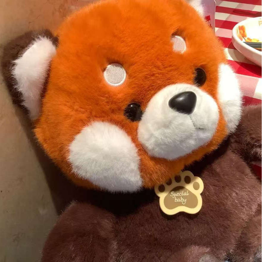 仿真小浣熊熊猫玩偶公仔毛绒玩具坐姿獾小动物布娃娃儿童生日礼物