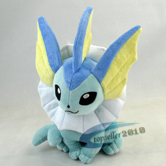 坐姿伊布水精灵公仔毛绒玩具