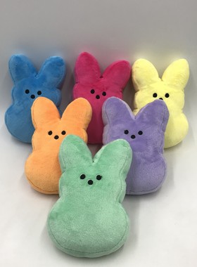 亚马逊跨境新品peeps 复活节兔子公仔电商热品15cm毛绒玩偶生日礼