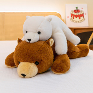 超软北极熊玩偶床上趴趴熊猫抱枕毛绒玩具公仔布娃娃女生睡觉专用