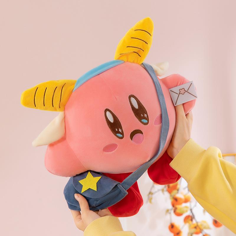 跨境新款棒棒糖爱心星之卡比可爱Kirby抱枕 毛绒玩具公仔抓机兑换