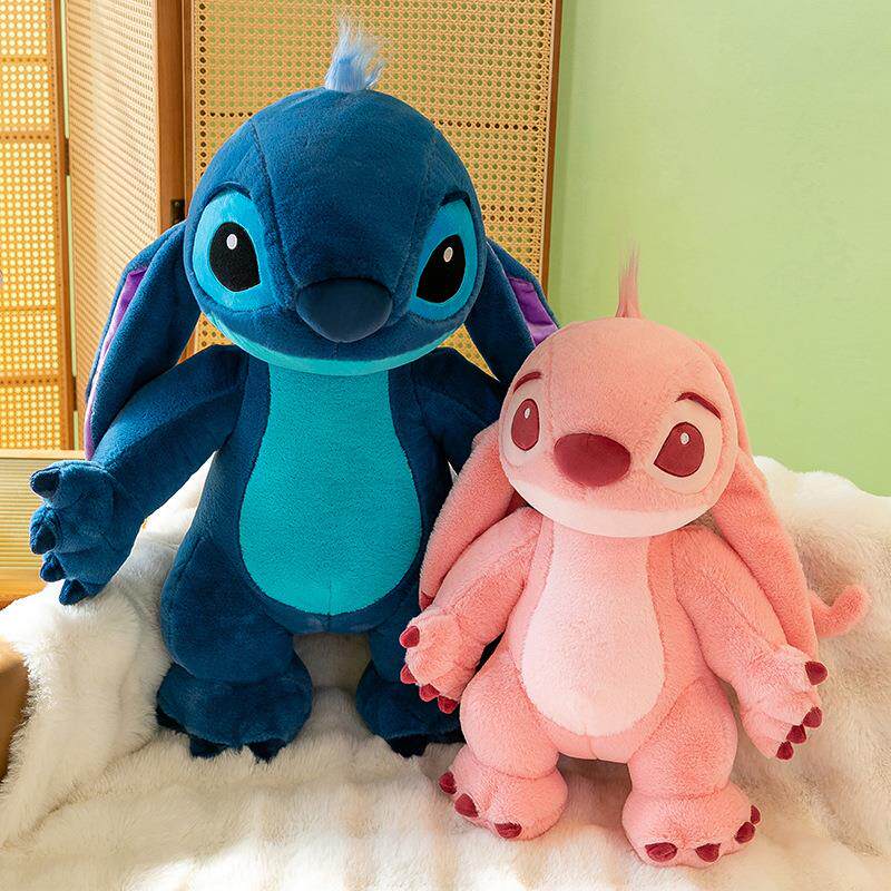 跨境情侣站款史迪仔玩偶儿童陪睡布娃娃抱枕毛绒玩具粉色安琪公仔