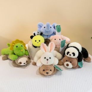 萌宠动物可爱猪猪小狗棕熊小白兔公仔趴款 布娃娃玩偶安抚儿童睡觉