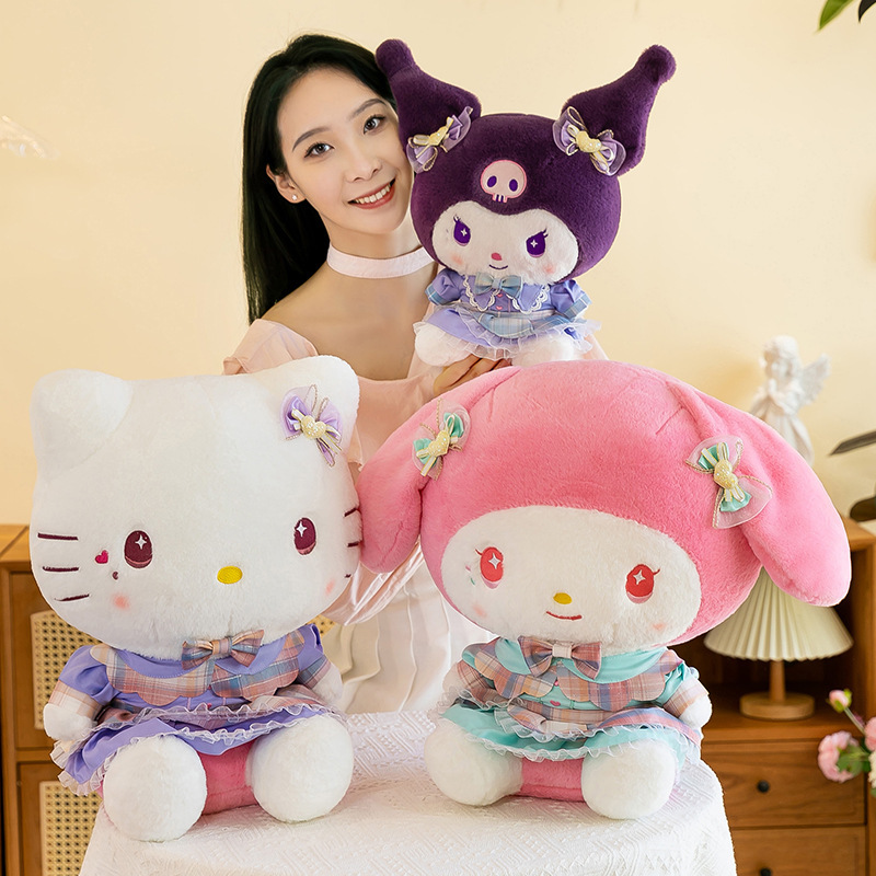 新款日系变身库洛米夏日缤纷毛绒公仔酷洛米小恶魔美乐蒂玩偶布娃
