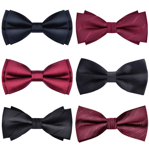 领结男士婚礼伴郎黑色蝴蝶结新郎