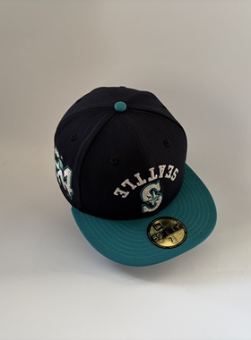 New Era/纽亦华 MLB 西雅图水手队 限定款 倒标logo 棒球帽子
