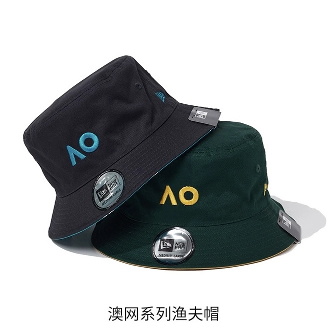 New Era x Australian Open23澳网联名男女款双面渔夫帽子